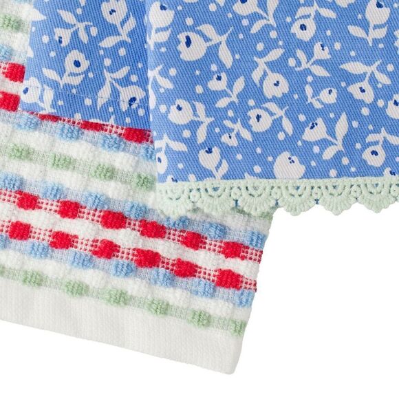 The Pioneer Woman Classic Charm Kitchen Towels, 16"x28" , Multi-color, 4 Piece - Picture 4 of 4